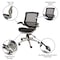 Flash Furniture Black Mid-Back Mesh Office Chair with Flip-Up Arms BL-8801X-BK-GR-GG - alternate 6